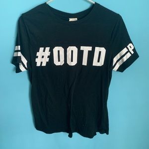 Pink Black OOTD Tee Shirt